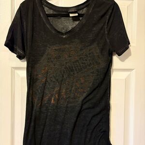 Harley-Davidson Black V-Neck Graphic Tee